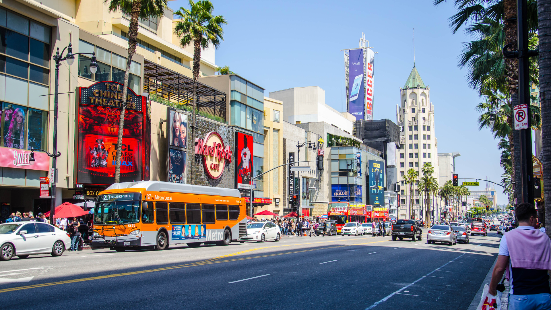 Hollywood Boulevard daytime street scene